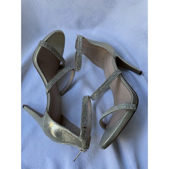 Kelly & Katie Sz 9 M Gold Metallic Courtney Jeweled Stiletto Heels Party - Picture 12 of 16